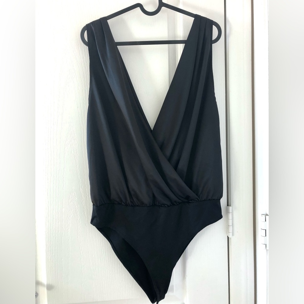 Zara Black Satin Dressy Blouse